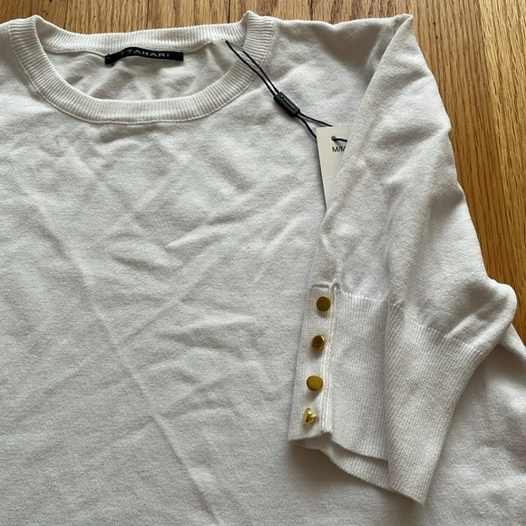 T Tahari Womens Short Sleeve Sweater Top (Brand New) - Picture 6 of 9